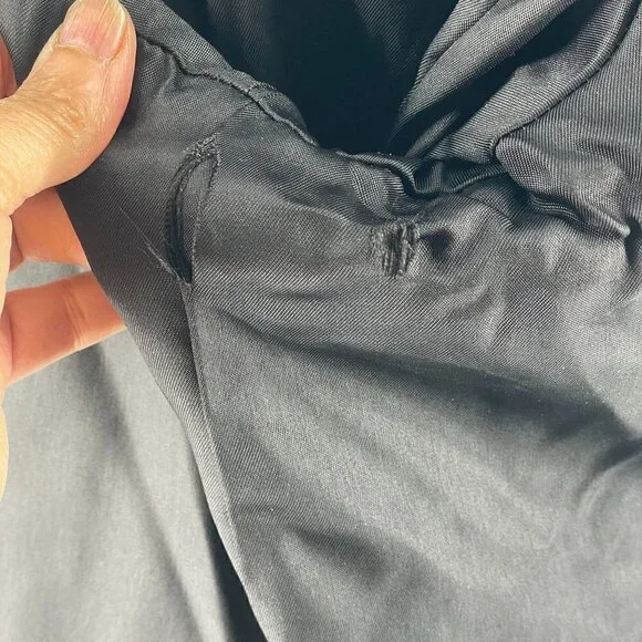 Brooks Brothers Vintage Wool Black Double Breasted Pea Coat Made USA Women's L - Picture 4 of 6